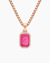Petrvs® Bee Amulet in 18K Rose Gold with Rubellite and Diamonds, 15mm
